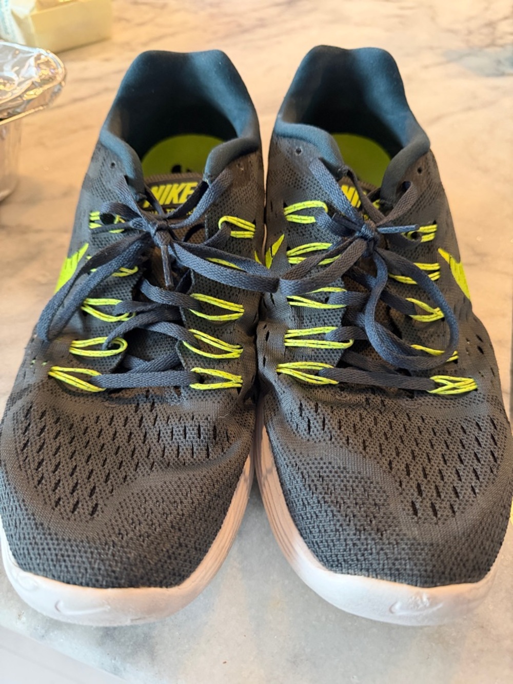Nike Men’s Athletic Shoes - Gray with Neon Yellow Highlights